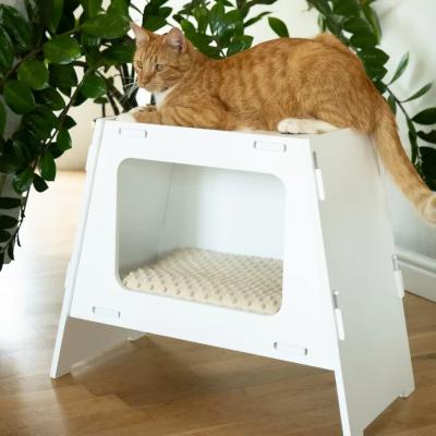 China Wooden Stool Home Appliance Modern Indoor Pet Cage House for Dog and Cat Living Room for sale