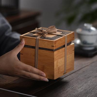 China Custom Order Eco-Friendly Natural Wood Bamboo Storage Gift Box with Personalized Logo for sale