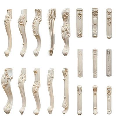 China Solid Wood Furniture Feet for Table Sofa Couch Chair Unfinished Carved Hardwood Legs for sale