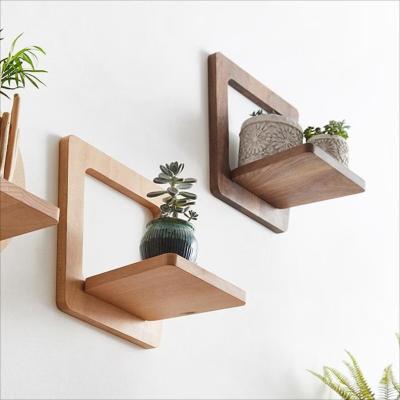 China Indoor Plant Stand Wooden Plant Hanger Rustic Display Shelf with Customized Logo for sale