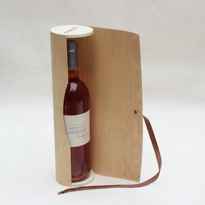 China Unfinished Wood Gift Boxes with Craft Birch Bark Wine Box Packaging in Natural Color for sale