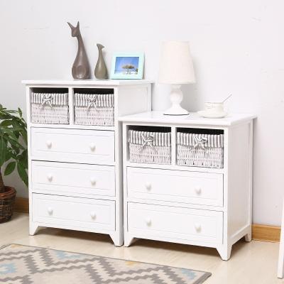 China Custom and Latest Design Living Room Furniture Rattan Chest of Drawers Wooden White Cabinet for sale