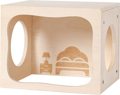 China Small Animals' Breathable Wooden House Customizable Chamber for Hiding and Exploring for sale