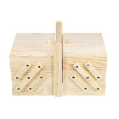 China All-Season Sewing Kit Organizer with Natural Color and Press Tool Kit in Wooden Box for sale