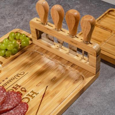 China Bamboo Cutting Board Set With Scale And Storage Collapsible Endgrain Hard Wood Board Stone for sale