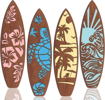 China Summer Hawaiian Tropical Surf Boards Decor for Wall As Your Request Party Beach Art for sale