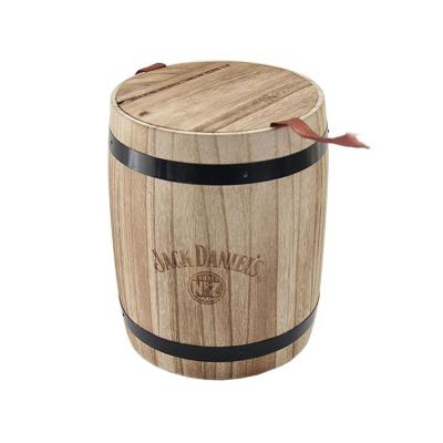 China Printing Burned Wooden Coffee Barrel Simple and Useful Design Perfect for Bulk Buying for sale