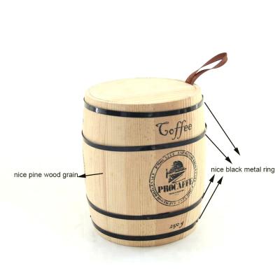 China 11.5 x 13.7 cm Pine Oak Wooden Barrels The Perfect Tea Packaging Solution for sale