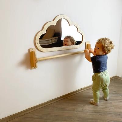 Chine Plancher bébé miroir acrylique incassable avec barre en bois sensoriel cadeau de Noël à vendre