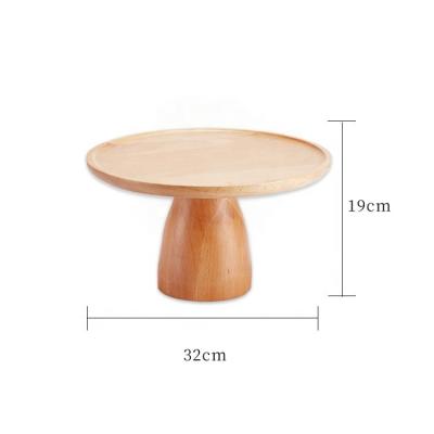 China Beech Acacia Oak Wood Rounds Rustic Decor Wooden Cake Stand for Weddings for sale