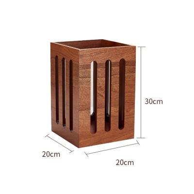 China Multifunctional Wood Bread Fruits Plants Storage Crate Food Loaf Display Box 20x20x30cm for sale