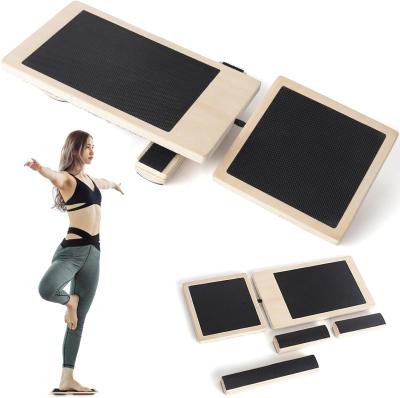 China Stocked Wooden Square Balance Board for Yoga Fitness Pedal Wooden Toys in Plain Color for sale