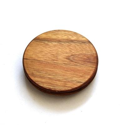 China Food Grade Acacia Wood Seal Lid for High Borosilicate Glass Storage Jar FSC Certified for sale