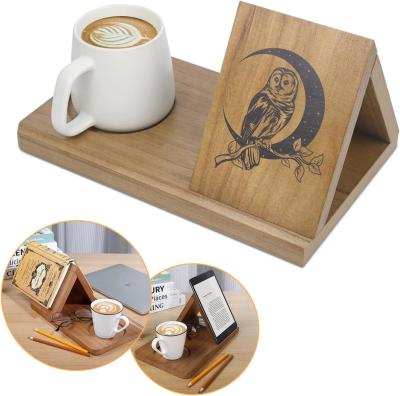 China Silk-screen Printing Wood Short Mini Book Rest for Bedroom Nightstand and Office Desk for sale