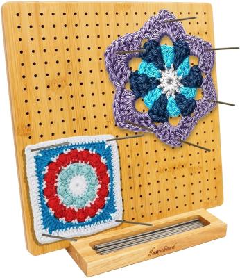 China Handcrafted Knitting Blocking Mat Bamboo Board with Pegs Mini Wooden Box Pill Storage for sale