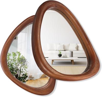 China Rustic Design Style Asymmetrical Mirror Set of 2 for Wall Decor in Hotel Home Bathroom for sale