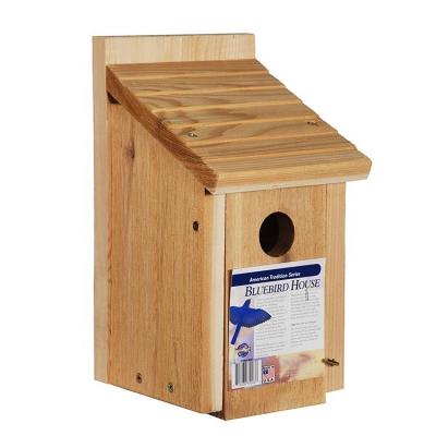 China Custom Simple Style DIY Wooden Bird House Wood Craft Decoration Burned for sale