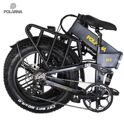 China Custom Strong Foldable Motor Aluminum Alloy Power Electric Bike 750watt 14Ah 20 Inch Fat Tire Mountain Electric Bicycle for sale