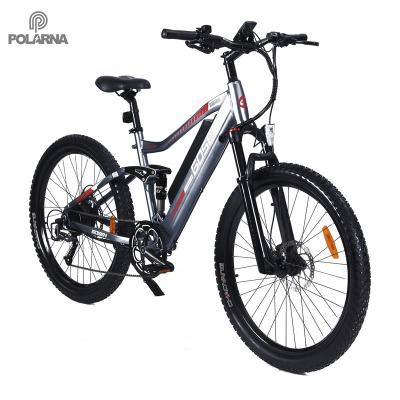 China Multifunctional Polarna GDS Ebike Aluminum Alloy Sport Bike 48V 350W Shock Absorbing Electric Outdoor Full Suspension 27.5