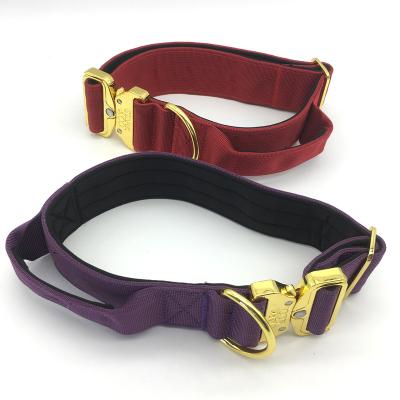 China Custom Advanced Quick Release Logo Pet Dog Metal Buckle Collar Belt Dog Training Collar for sale