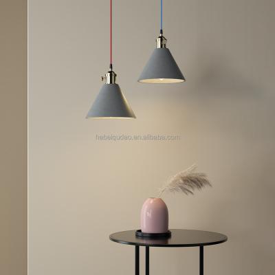 China Morden Bedroom Handmade Industrial Style Lamp Nordic Concrete Chandeliers and Lights LED Ceiling Pendant Lamp for Home Bar for sale