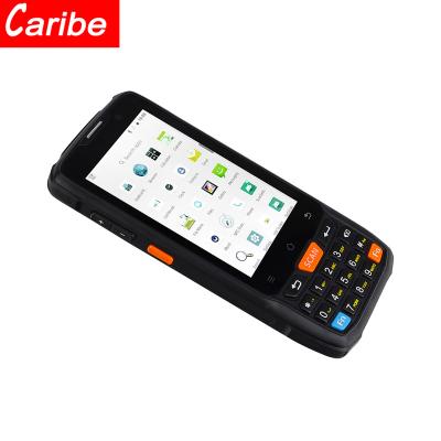 China Handheld Computer CARIBE 4 Inch Display Android Laser Terminal 1D 2D Barcode Scanner 125K Portable Handheld Reader for sale