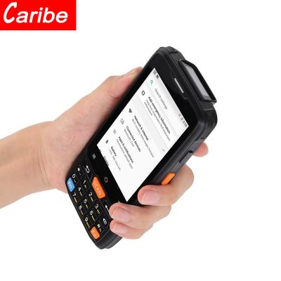 China CARIBE pl40l PDA handheld computer inventory machine Android barcode scanner terminal with NFC 125K camera GPS physical keyboard for sale