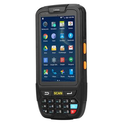 China Handheld Mobile Computer CARIBE 4G Android PDA 1D Barcode Scanner 125K Reader for sale