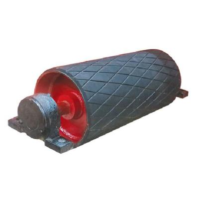 China Mining Industry Conveyor Machine Equipment Mine Stone Hardened Steel Conveyor Belt Roller Idler Drive Rubber Pulley Te koop