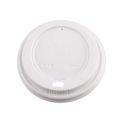 China 6oz 70mm Non-refillable Flat Plastic Lid Disposable Coffee Cup Lid For Paper Cup for sale