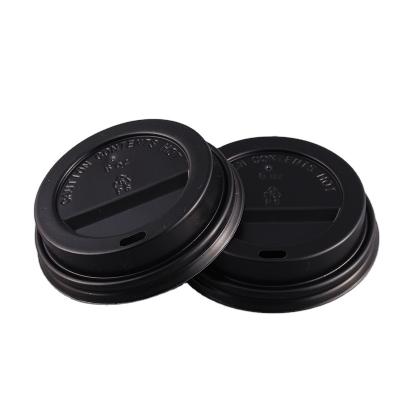 China OEM 12/16oz 90mm Wholesale Non-Refillable Lid Spout Plastic Coffee Cup Lid Food Grade Cup Safe Hot Lid for sale