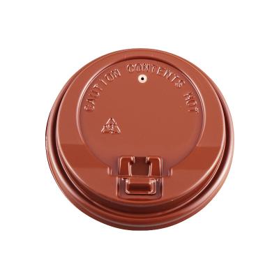 China Universal 12/16oz 90mm Spout Coffee Cup Lid Non Refillable Plastic Cup Lid for sale