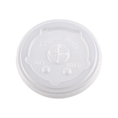 China 330ml 80mm Drinks Hips Non Refillable Disposable Transparent Half Cup Lid Cold Lid for sale