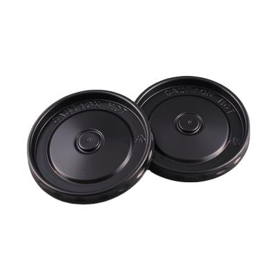 China Non Spill Manufacturer Cheap Price Disposable Black Plastic Coffee Cup Lid for sale