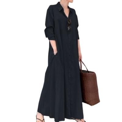 China New China Wholesale Breathable Summer Loose Casual Long Dress Plus Size Women's Clothing Casual Dresses for sale