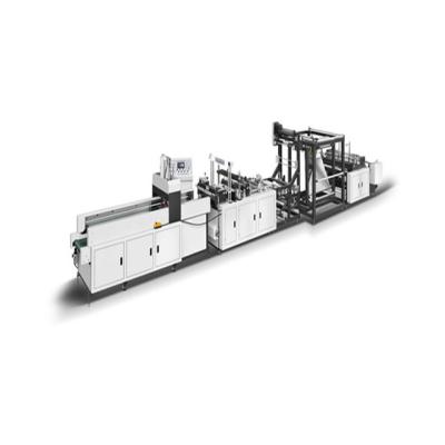 China Printing Shops Non Woven Flat Bag Making Machine With Handle Online Tying (4-in-1) NON Woven Bag Making Machine for sale