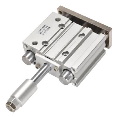 China Three-axis Pneumatic Cylinder Equipment Products Three-rod Adjustable Stroke Positioning Cylinder MGPM25-20Z for sale