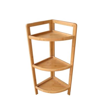 China 3 Tier Sustainable Bamboo Corner Shelving Shelf_FSC & BSCI Factory for sale