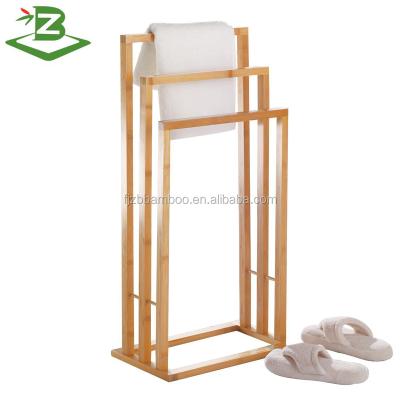 China Bedroom Cloth Holder Bathroom Cloth Hanger Durable Bamboo Towel Hanger for sale