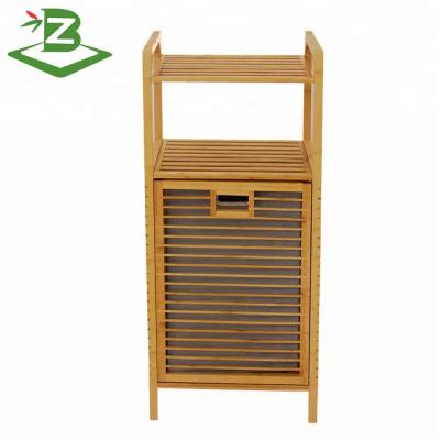 China Sustainable Hot Sale Bathroom Bamboo Laundry Shelf Home Storage Holder_FSC and BSCI Factory for sale