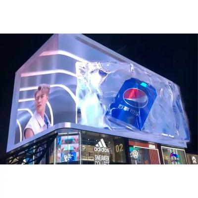 China Outdoor p10 Naked Eye 3D LED Display p5 p6.25 Outdoor Panel 90 Degree Building Signs pantallas for sale