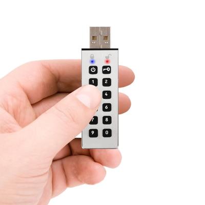 China Metal USB2.0 Dating Keypad Hardware Encrypted Flash Drive for sale