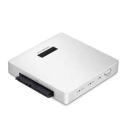 China Dual Case M.2 NVEM SATA Aluminum Docking Station Pocket SSD USB3.1 Dater Protocol SSD Enclosure for sale