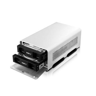 China Aluminum Data Enclosure F500 HDD Tray Design FireWire800+USB3.0+eSATA RAID for sale