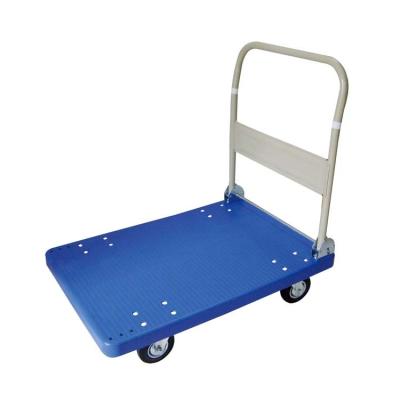 China Shopping Four Wheels 400kgs Plastic Folding Hand Truck Platform Hand Truck for sale