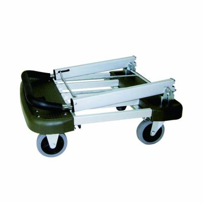 China Industrial 150 Kg Aluminum Folding Hand Truck Can Push Foldable Trolley With Light Duty Load For Shopping for sale