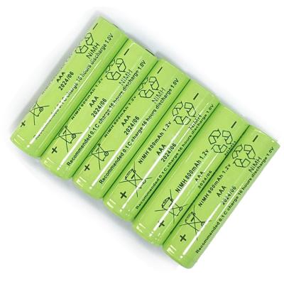 Chine NIMH MSDS 1.2V AAA taille 1100mAh 800mAh cellule rechargeable NI-MH Piles Pack Piles de nickel métal hydrure à vendre