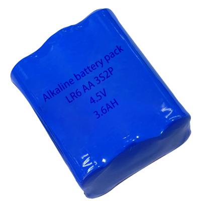 Cina 4.5V LR6 Batteria alcalina AA Batteria alcalina primaria 3S2P in vendita