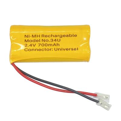 China Customized 2.4V NiMh Battery Pack 700mAh Ni Mh Battery For Solar Light for sale