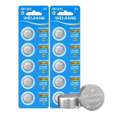 China CR1232 CR1225 Button Cell Battery Lithium Cell 3V CR1220 For Watches for sale